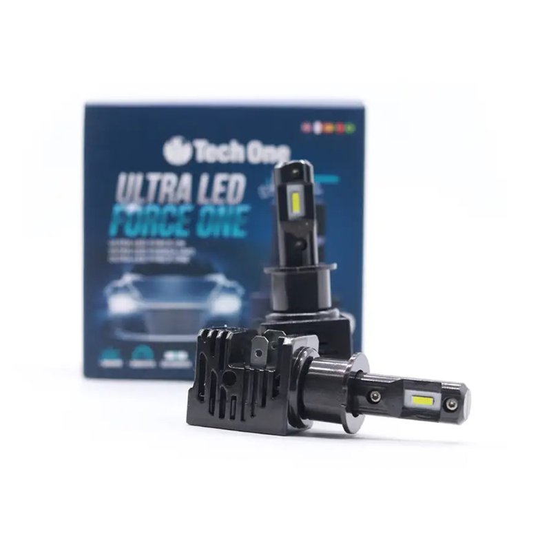 kit ultra led h3 force one 4100lm 12v 6000k tech one 3