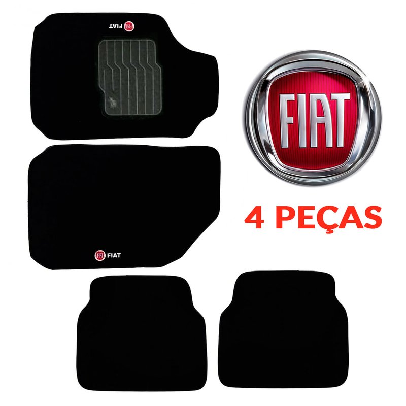 jogo de tapetes para carro fiat modelo c ft003 flash tapetes