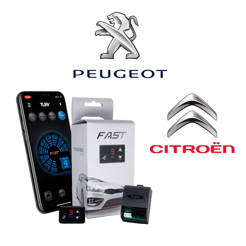 modulo de aceleracao pedal de aceleracao bluetooth citroen peugeot fast 2 0ap tury