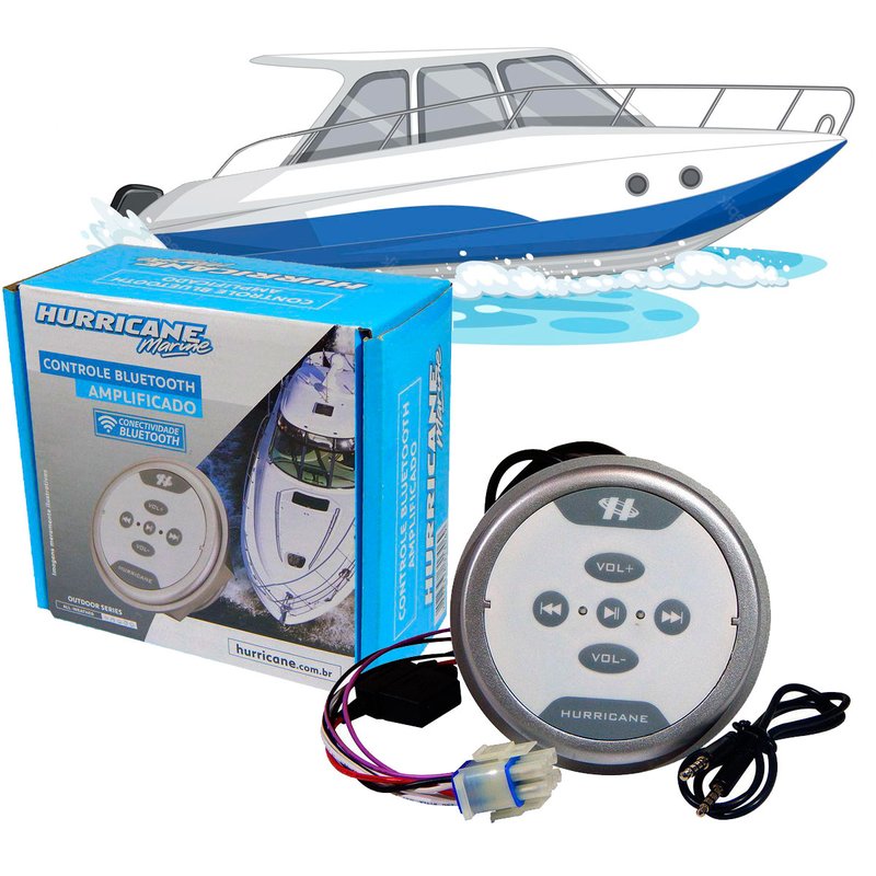 controle bluetooth amplificado maritimo nautico lancha barco jetski hurricane