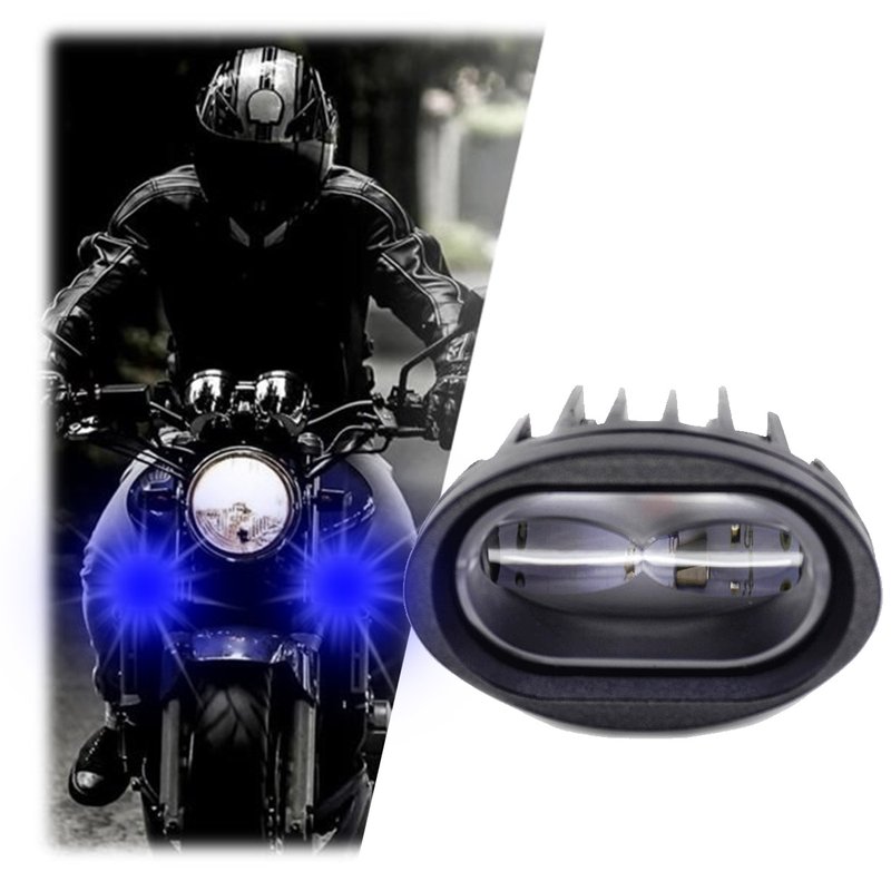 farol de milha auxiliar oval feixe linear 20w azul cinoy