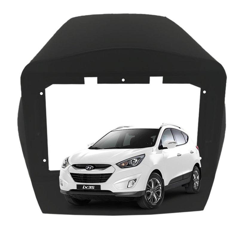 moldura 9 polegadas hyundai ix35 2010 a 2018 fiamon 5905 preto