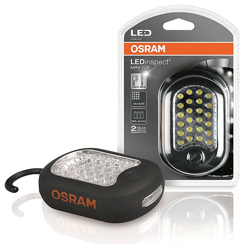 mini lanterna com gancho 6000k 27 leds a pilhas osram 3