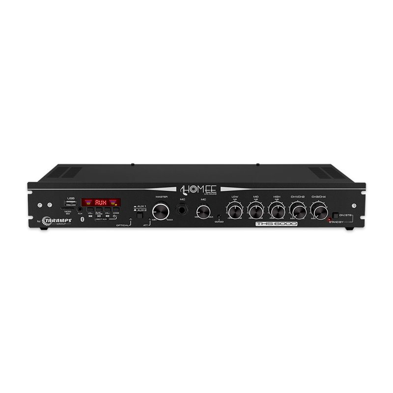 amplificador receiver multicanal 400w rms ths 6000 taramps
