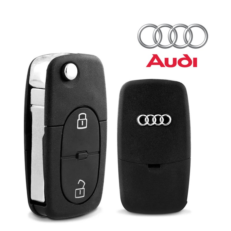 capa chave canivete audi 2 botoes com lamina autokey 0024