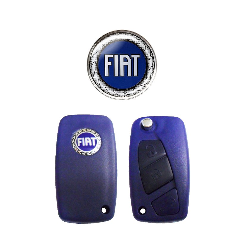 carcaca chave canivete fiat azul para reposicao 2