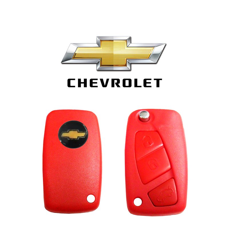 carcaca chave canivete chevrolet vermelha para reposicao 1