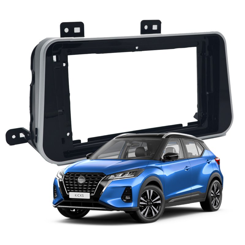 moldura 9 polegadas nissan kicks 2016 acima fiamon
