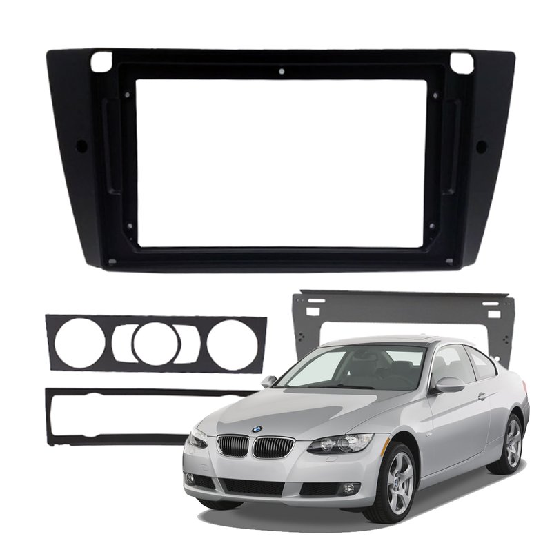 moldura 9 bmw serie 3 e90 e93 2006 2010 ar analogico digital 5900