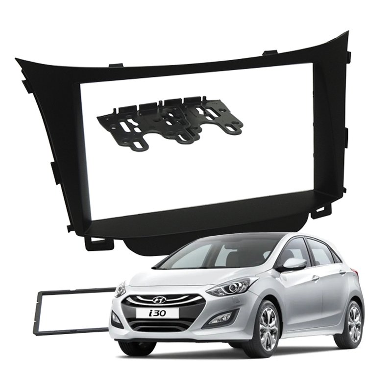 moldura 2 din painel hyundai i30 2014 2015 sem gps 3162 fiamon