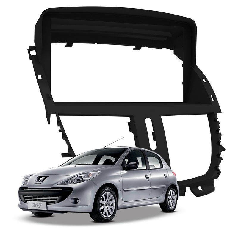 moldura 2 din painel peugeot 207 2008 a 2014 fiamon