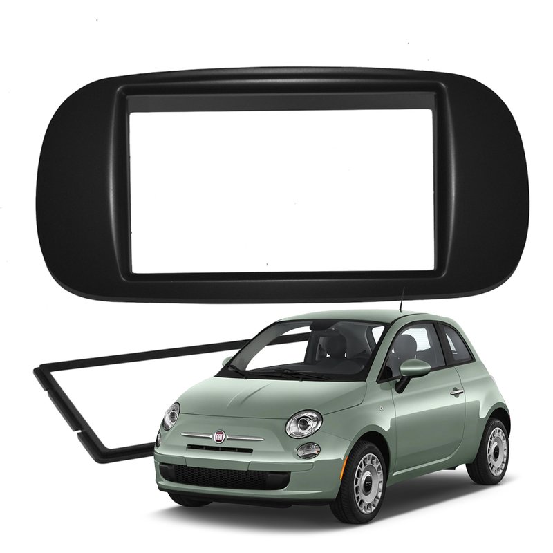 moldura 2 din painel 7 fiat 500 fiamon