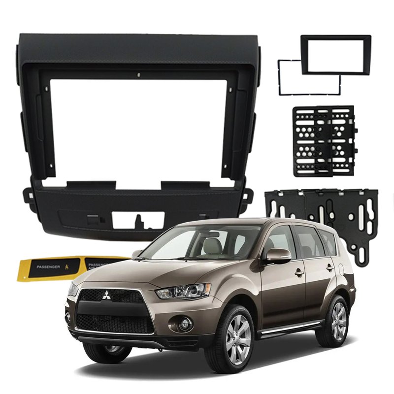 moldura 9 polegadas outlander 2008 a 2012 fiamon