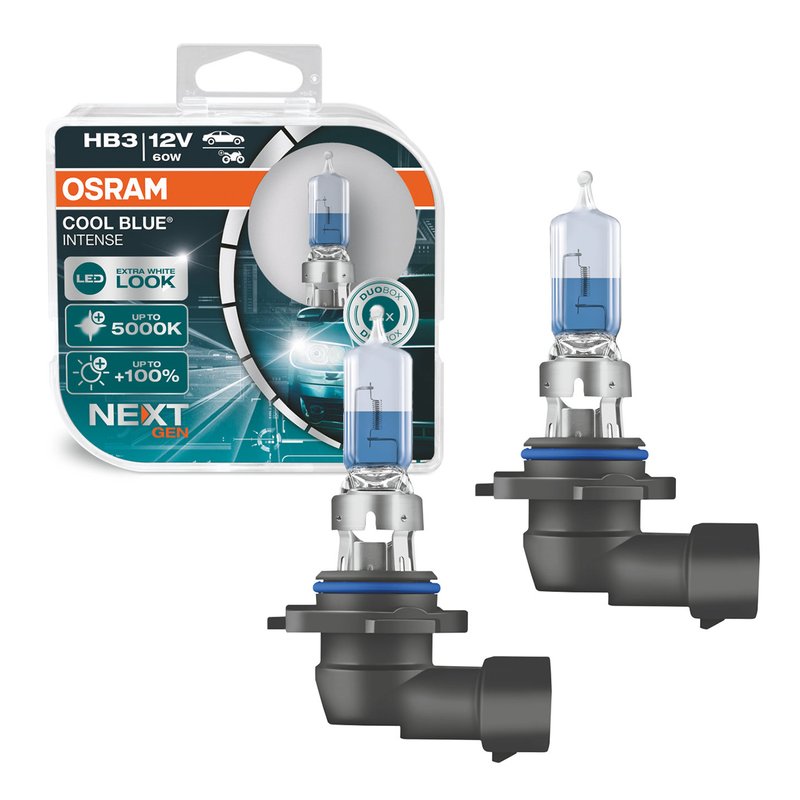lampada cool blue hb3 next gen 5000k efeito led osram par