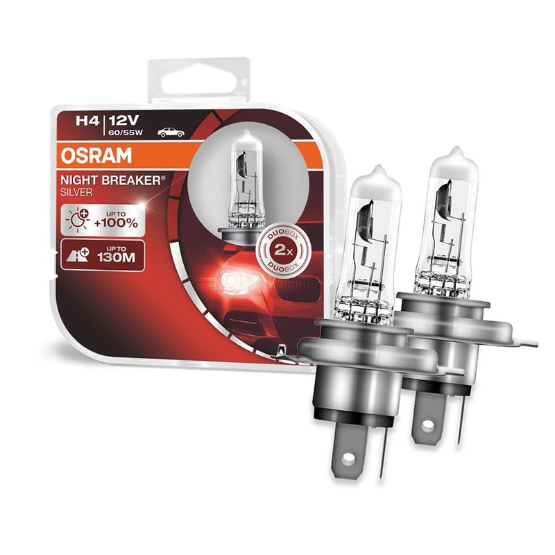 lampada halogena h4 nightbreaker silver 61930nbs 12v duo osram par 3