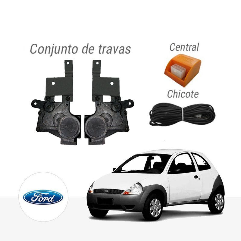 kit trava eletrica dedicada ford ka ate 2007 fk2 tragial