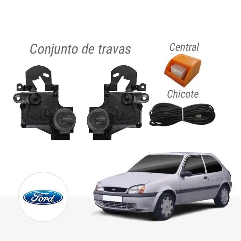kit trava eletrica dedicada courier fiesta ate 2002 fd2 tragial