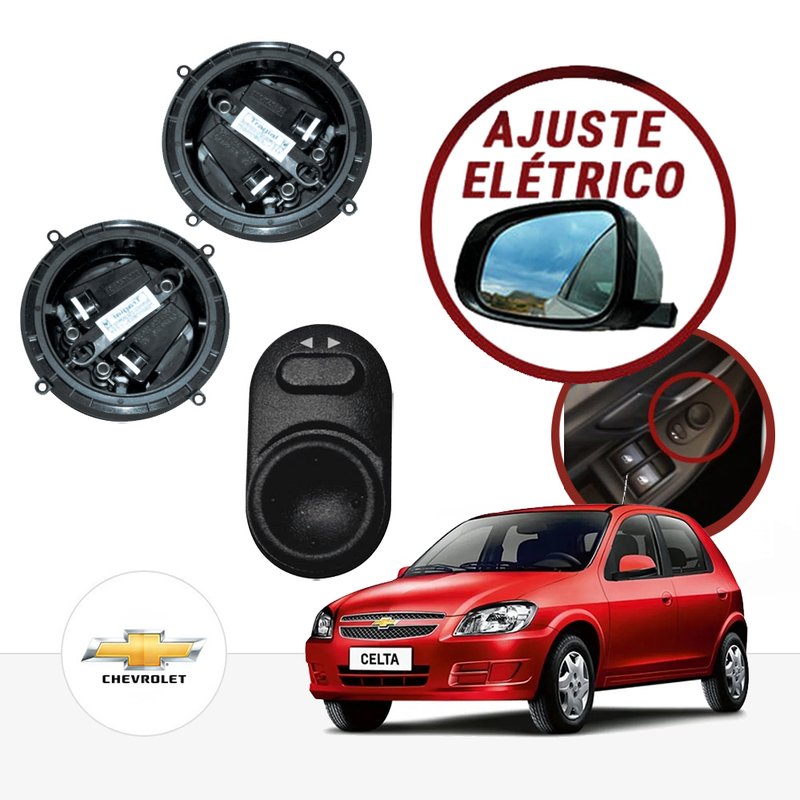 kit retrovisor eletrico gm celta prisma ate 2012 tiltdown tragial