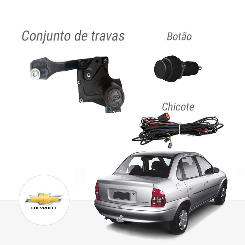 kit abertura de porta malas corsa classic 1996 acima apmcc tragial
