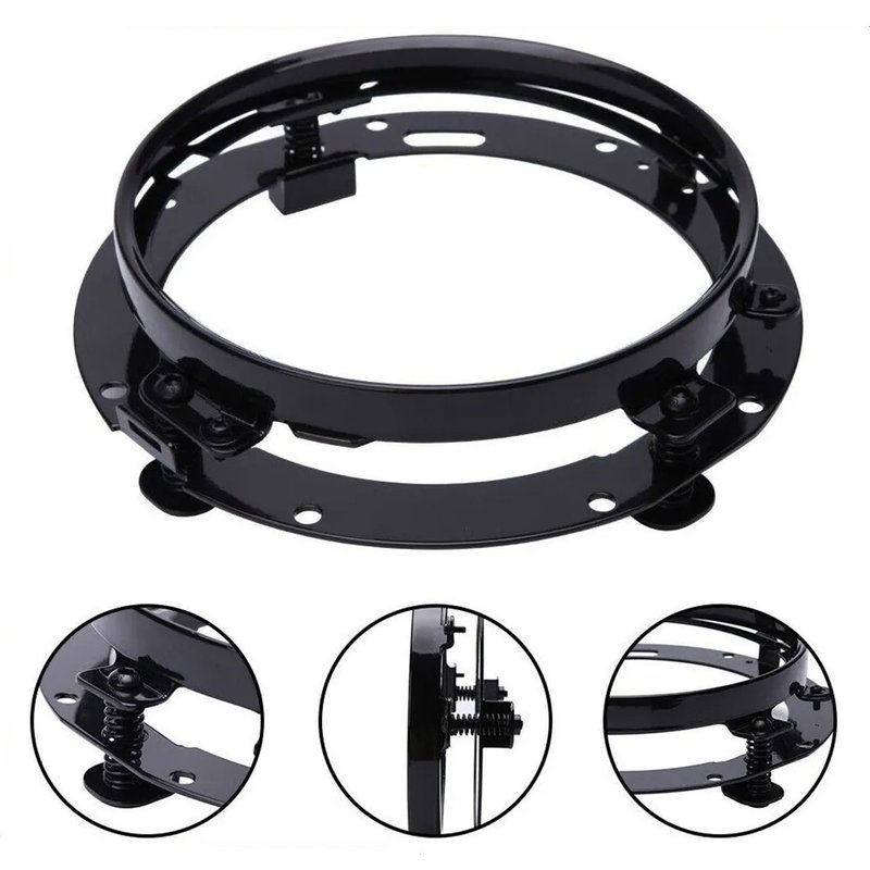suporte para farol universal 7 polegadas de metal led milha angel eyes 2
