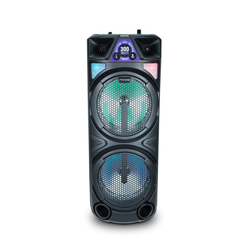 torre de som bluetooth tf 300 wireless connect 300w rms usb frahm