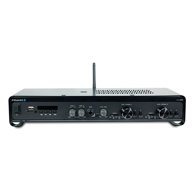 amplificador slim 160w rms bluetooth 2700 optical g5 frahm