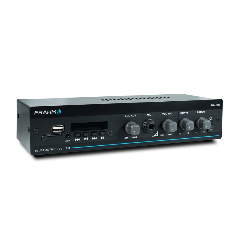 amplificador comercial 40w rms bluetooth slim 1000 g5 frahm 4