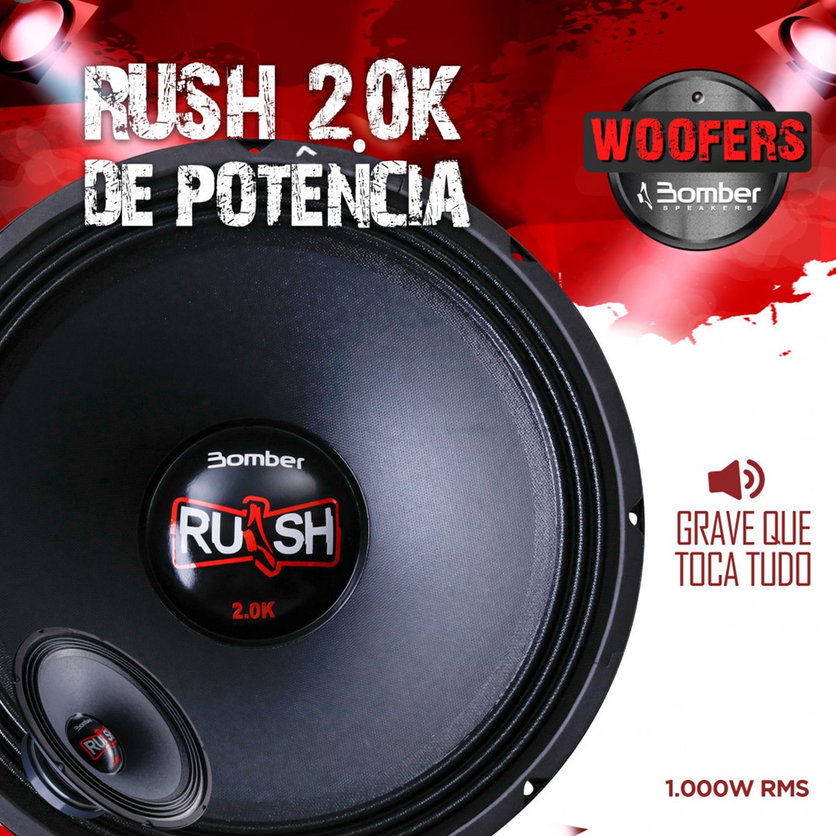 Alto Falante Woofer Rush 12