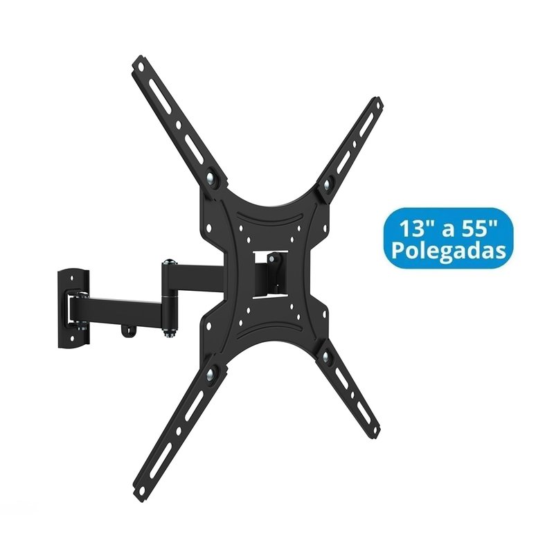 suporte articulado para tv com adaptador pro eletronic pqst 1355 02