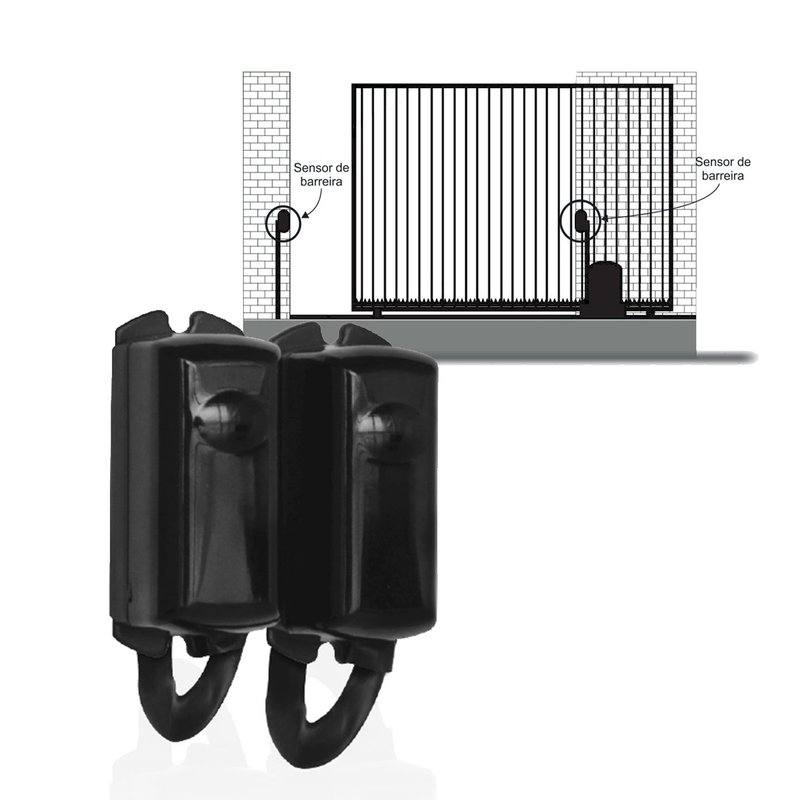 sensor barreira fotocelula sb01s compatec