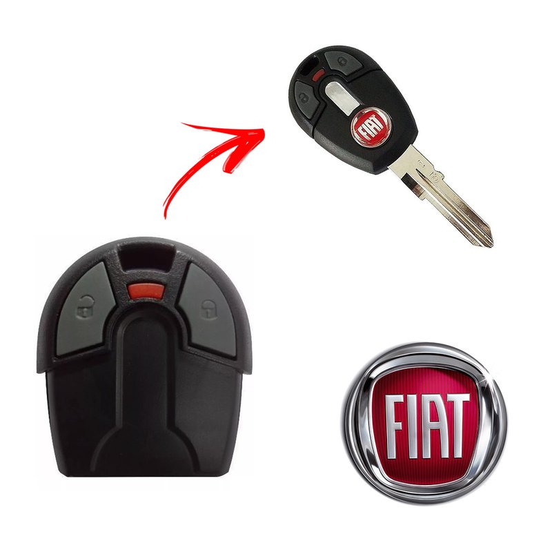 controle remoto fiat 2 botoes cr961 adap chave fks