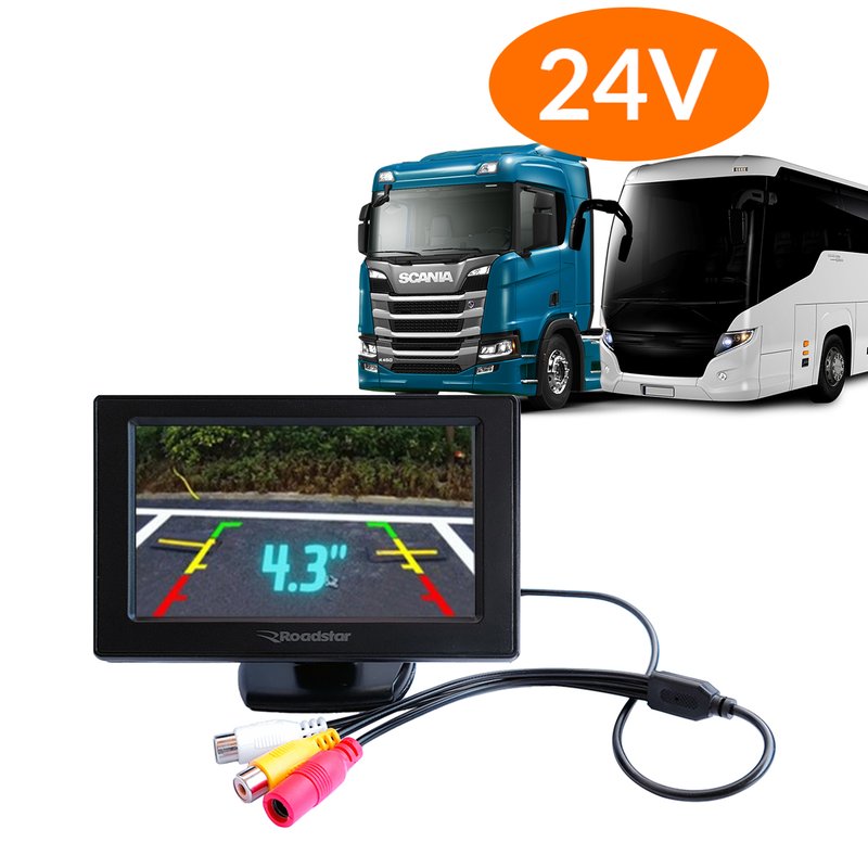 monitor 4 3 camera de re 24v roadstar