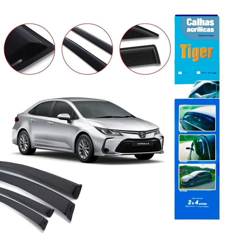 calha de chuva automotiva corolla ty7875 tiger