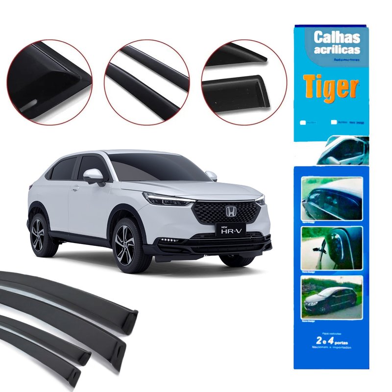calha de chuva automotiva honda hrv 2023 hd7912 tiger