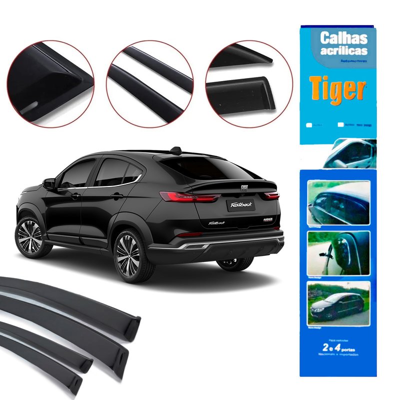 calha de chuva automotiva fiat fastback 2023 ft9935 tiger