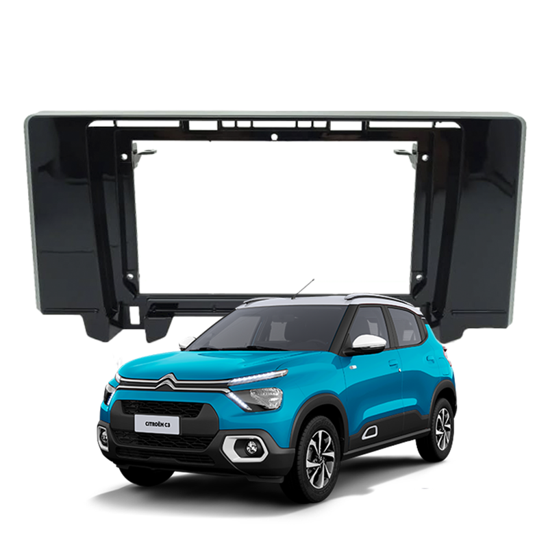 moldura 9 polegadas citroen c3 2023 fiamon 5953 black piano