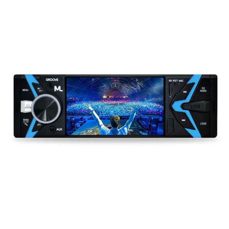 dvd player mp5 1 din bluetooth groove usb sd aux app p3341 multilaser