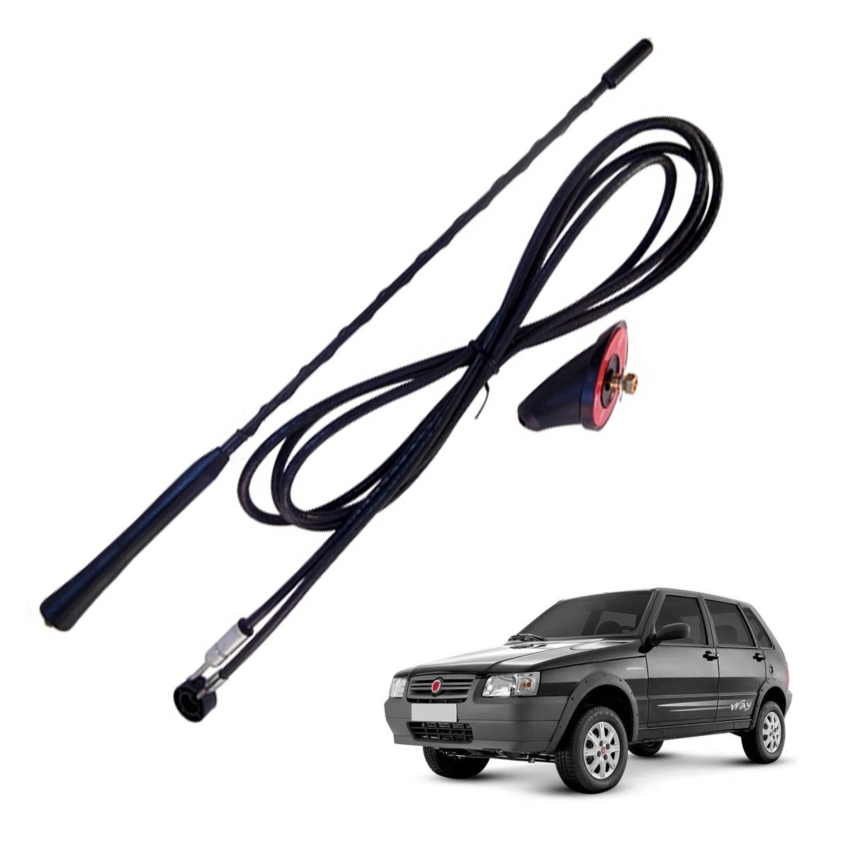 Surga Performance Universal 40cm Black Car Roof Antenna – AM/FM, Flexible, Waterproof