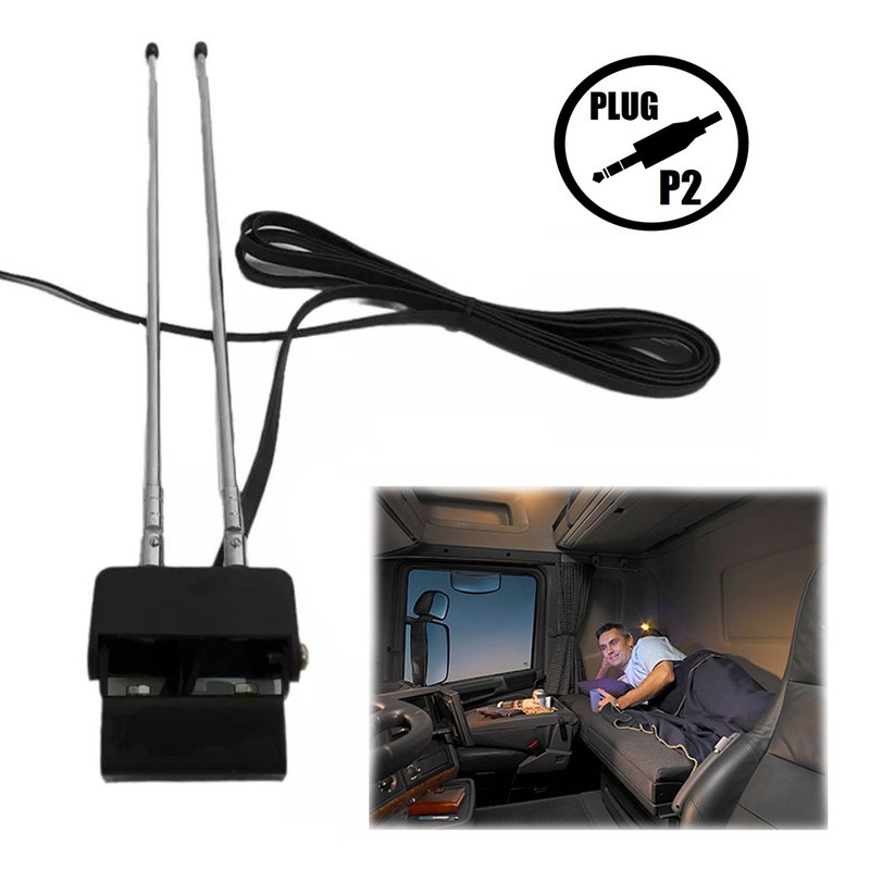 antena dupla tv automotiva 12v com canaleta metalcerta 1