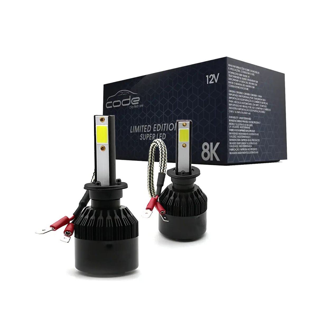 Kit Lâmpada CODE H1 Super LED Standard 8000K Tech One