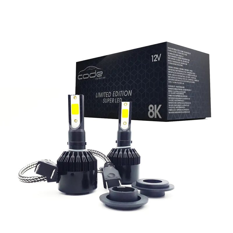 lampada code h7 8000k techone