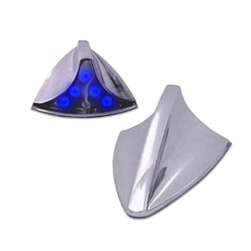 antena shark cromada led azul 9016a plast car