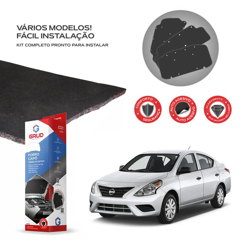 kit forro de capo nissan versa 2011 a 2020 autocolante grud