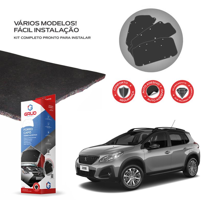 kit forro de capo peugeot 2008 2015 a 2022 autocolante grud