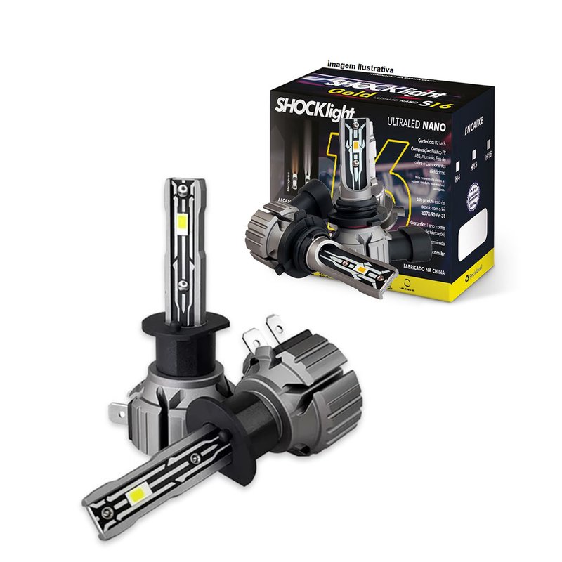 lampada ultraled s16 nano gold h1 3000k 4200lm shocklight par