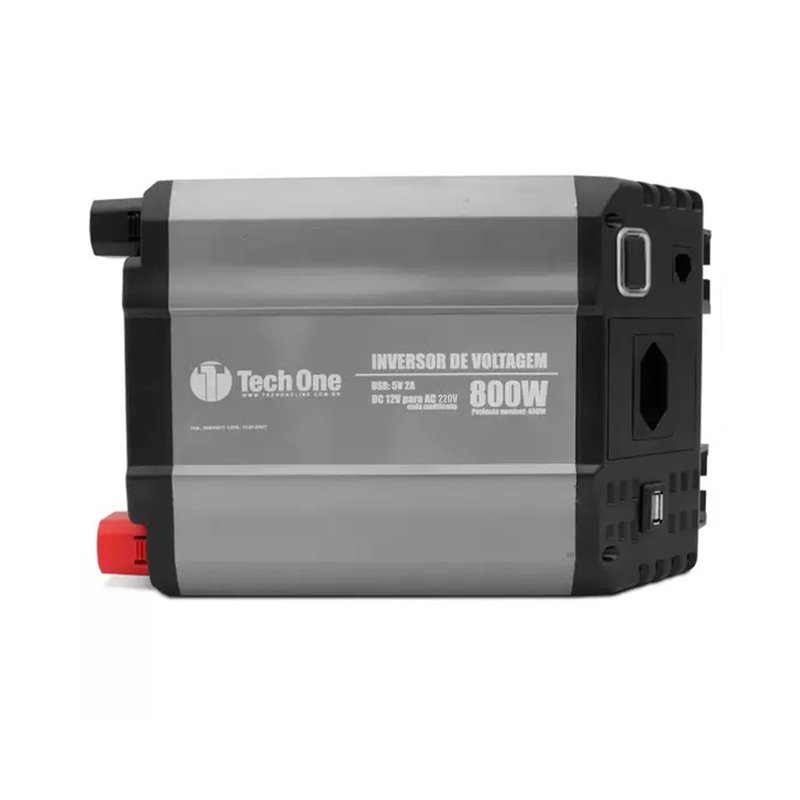 inversor de voltagem com usb 800w 12v 220v techone