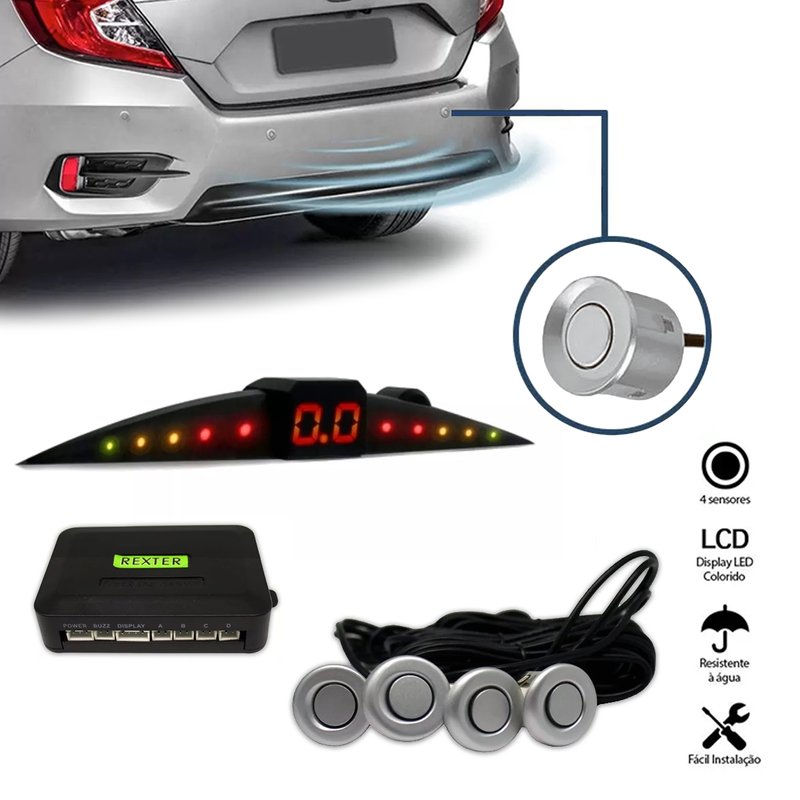 sensor estacionamento rexter prata