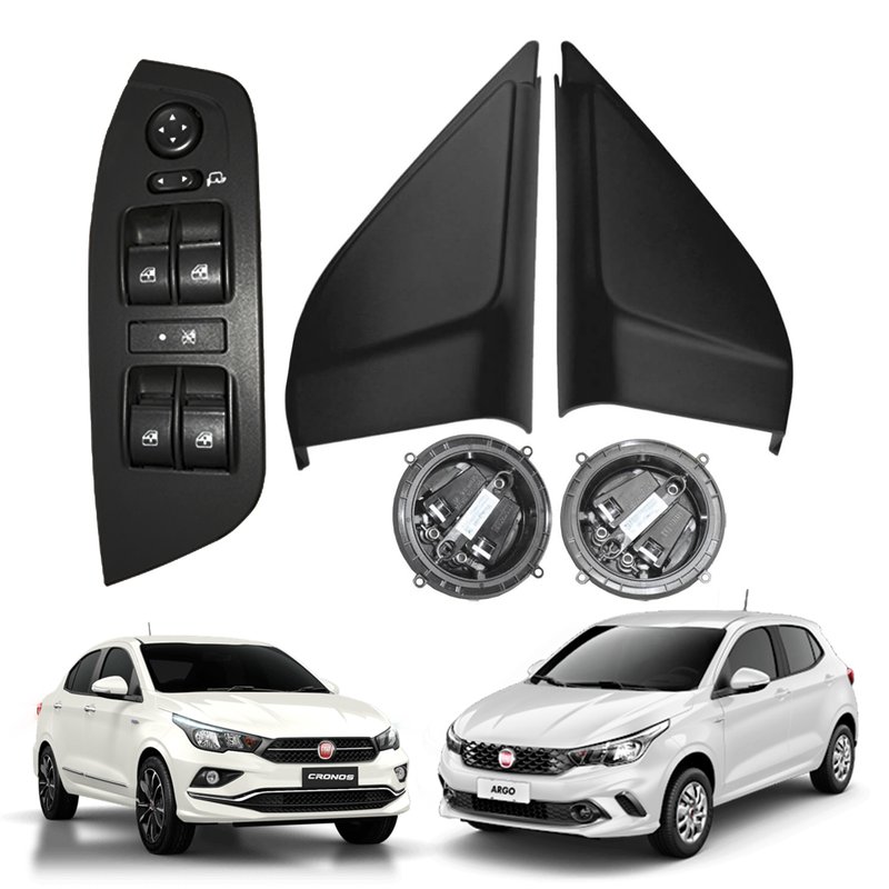 kit retrovisor eletrico tiltdown fiat argo cronos 4p tragial
