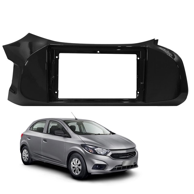 moldura 9 polegadas gm onix 2012 a 2019 expex