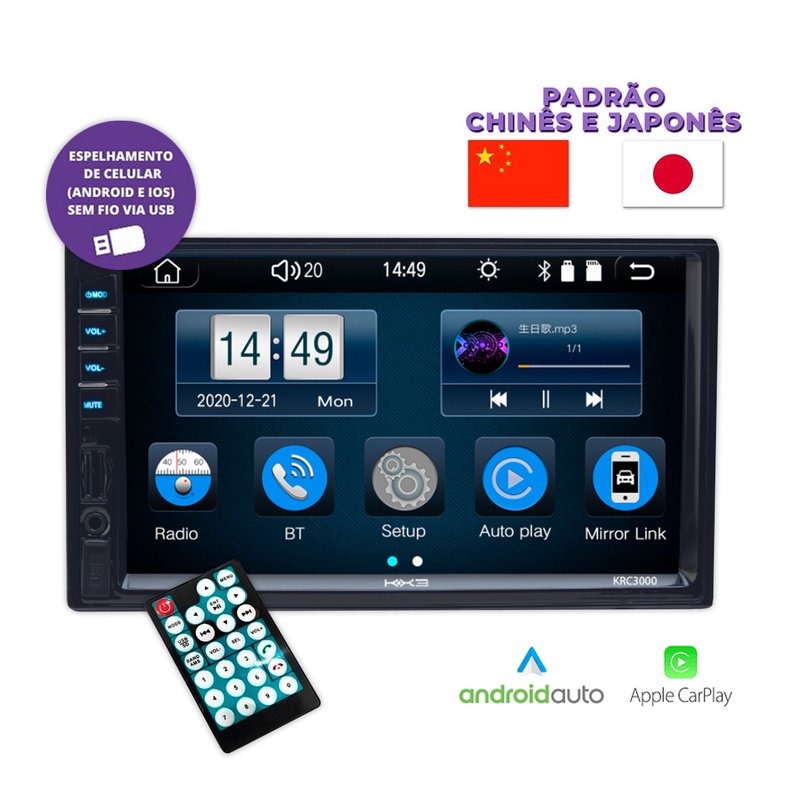 multimidia krc3000 mp5 carplay double kx3